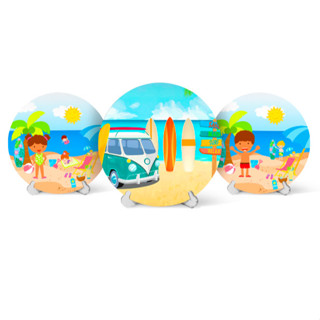 Capa Painel Redondo Mesa Praia Sublimado C/ Elástico 50×50Cm em Oferta na Shopee