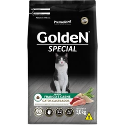 Ração Premier Golden Special Gato Castrado Frango/Carne 3Kg