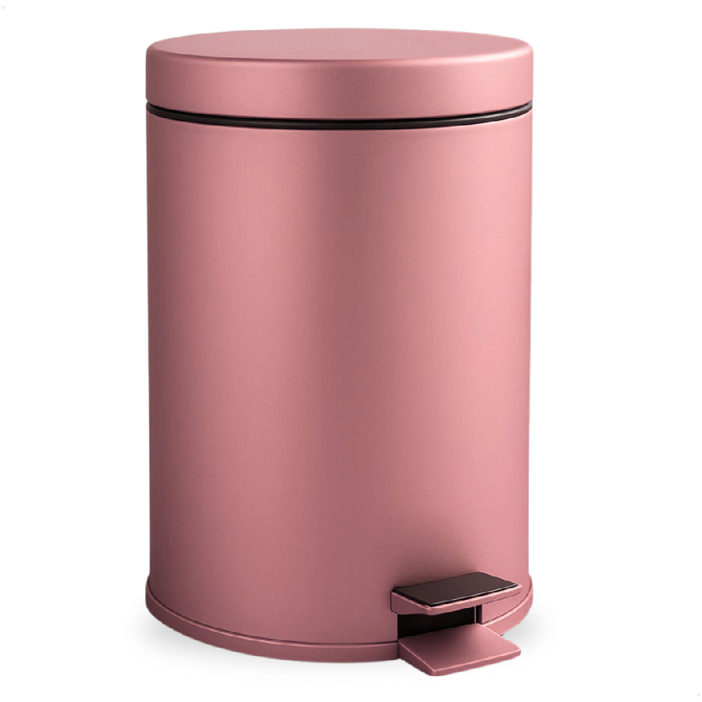 Lixeira Rose Gold 5L Inox Com Pedal e Cesto Removível Crie & Construa