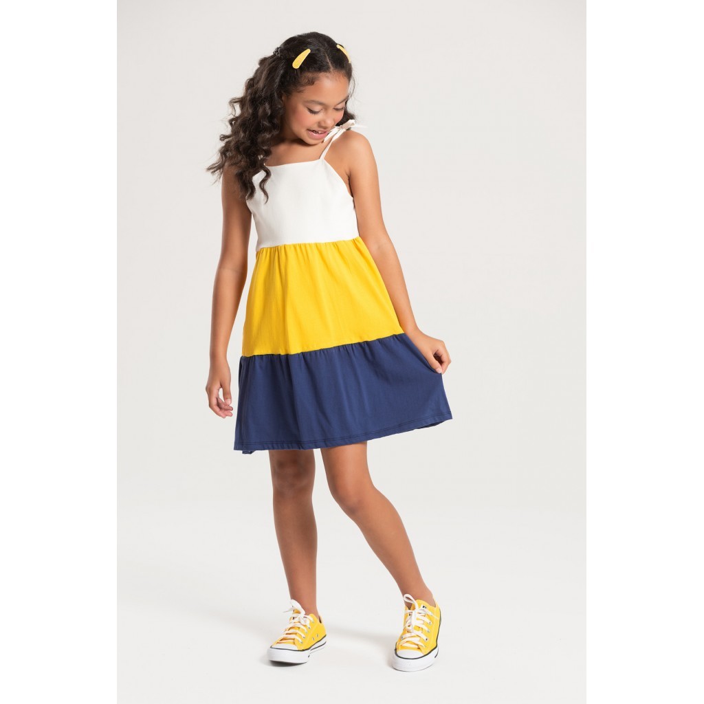 Vestido Feminino Infantil Cores Do Verão em Oferta na Shopee