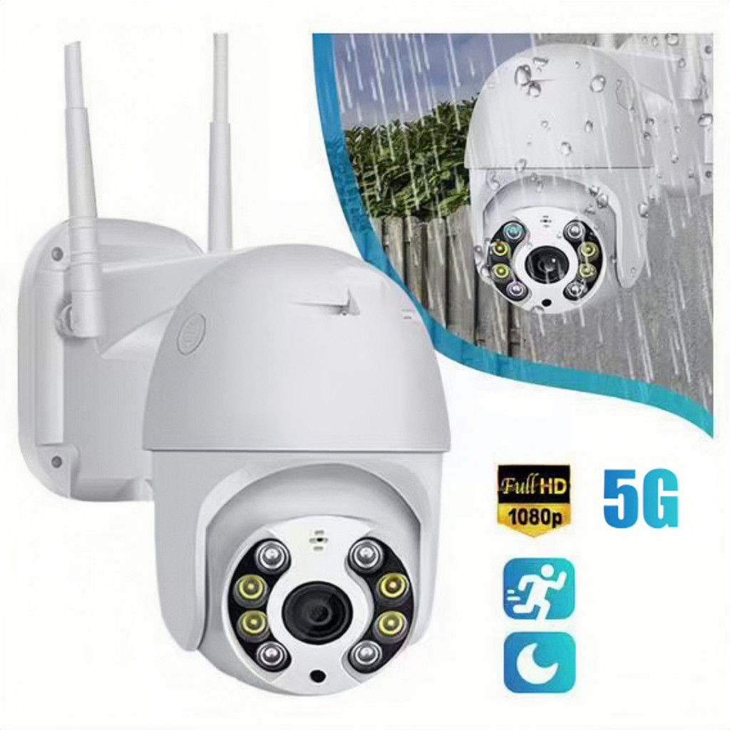 [5G!]Câmera de vigilância externa Yoosee Full HD à prova d'água, 360 °, giratória, domo de alta velocidade, 5G, wi-fi