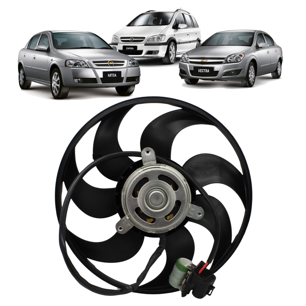 Eletroventilador Ventoinha Motor Radiador GM Astra 1999/2011 Zafira1999/2010 Vectra 2006/2009 Com Ar