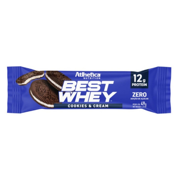 Barra Proteica Best Whey Cookies & Cream Atlhetica 49g