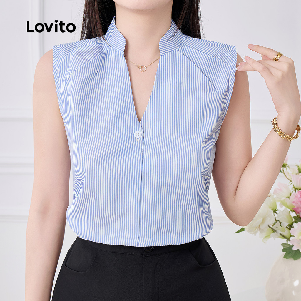 Lovito Top Casual com Pregações para Primavera/verão para mulheres L143AD645 em Oferta na Shopee