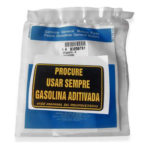 Adesivo Indicação Gasolina Vectra 97/05 Gm 93259791