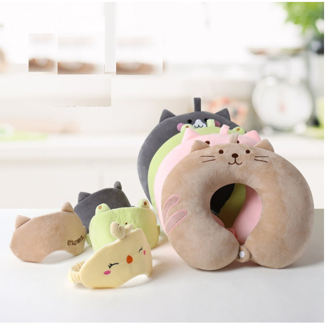 Almofada De Pescoço 8 modelos Para Descanso Viagens Bichinhos Criança  Adulto presente em Oferta na Shopee