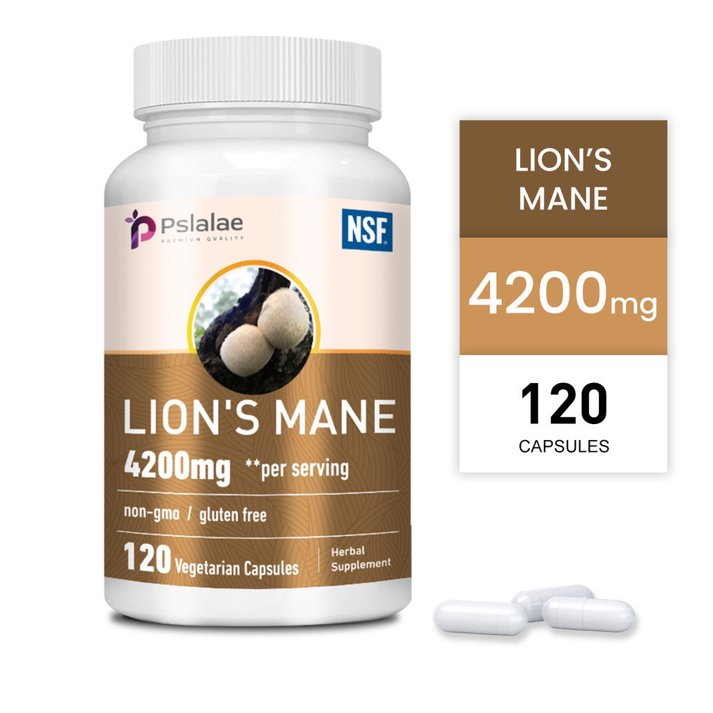 Pslalalae Lion's Mane extract 4200 mg , De 1050 4 : 1 Extrato , Contendo Polissacarídeos Naturais