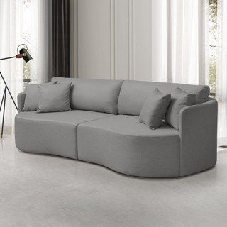 Sofá 3 Lugares Dakota Cinza Escuro 188 Cm Cinza Escuro em Oferta na Shopee