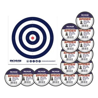 Kit 15 Cx Chumbinho Rossi Spider 5,5mm-100unds + Alvos em Oferta na Shopee