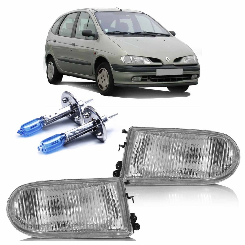 Kit Par Lâmpada H1 Scenic 1996 1997 1998 1999 + Par Farol Milha Auxiliar