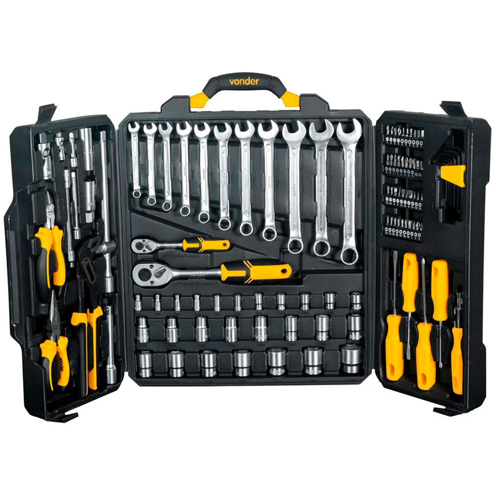 Jogo de Ferramentas Profissional com 110 Peças Vonder em Oferta na Shopee