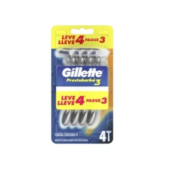 Aparelho de Barbear Gillette Prestobarba 3 Leve 4 Pague 3