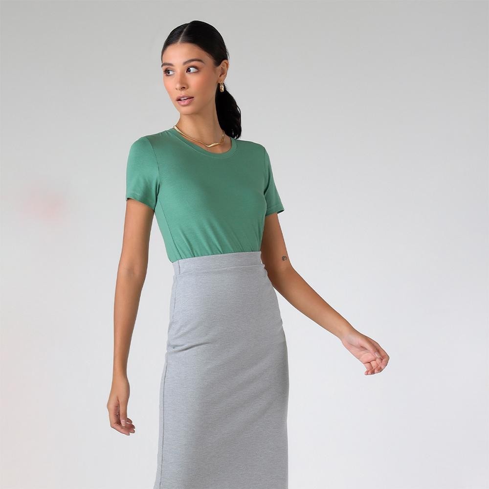 Tech T-Shirt Modal Premium Feminina | Basico.com em Oferta na Shopee