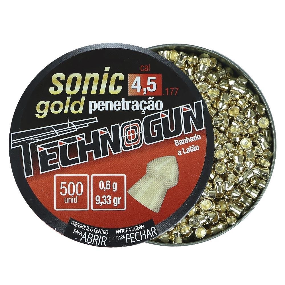 CHUMBINHO TECHNOGUN SONIC GOLD PENETRAÇÃO 9,33GR 500UN. 4.5MM em Oferta na Shopee