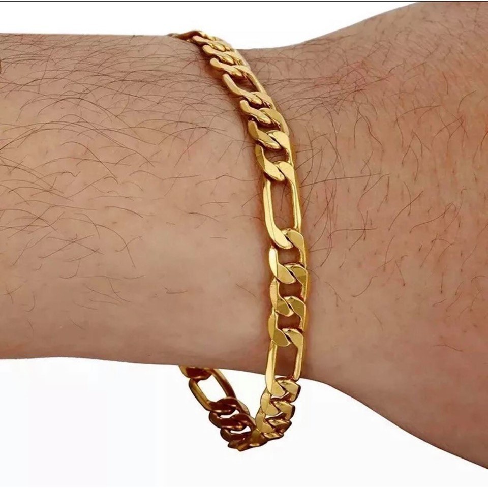 Pulseira Masculina 5mm Banhada Ouro 18k Promoção De Lançamento