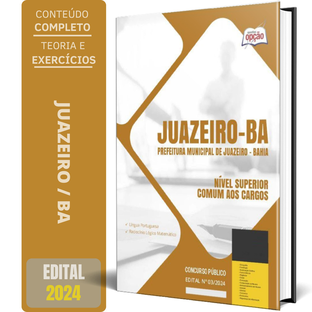 Apostila Prefeitura de Juazeiro BA 2024 - Nível Superior - Comum aos Cargos