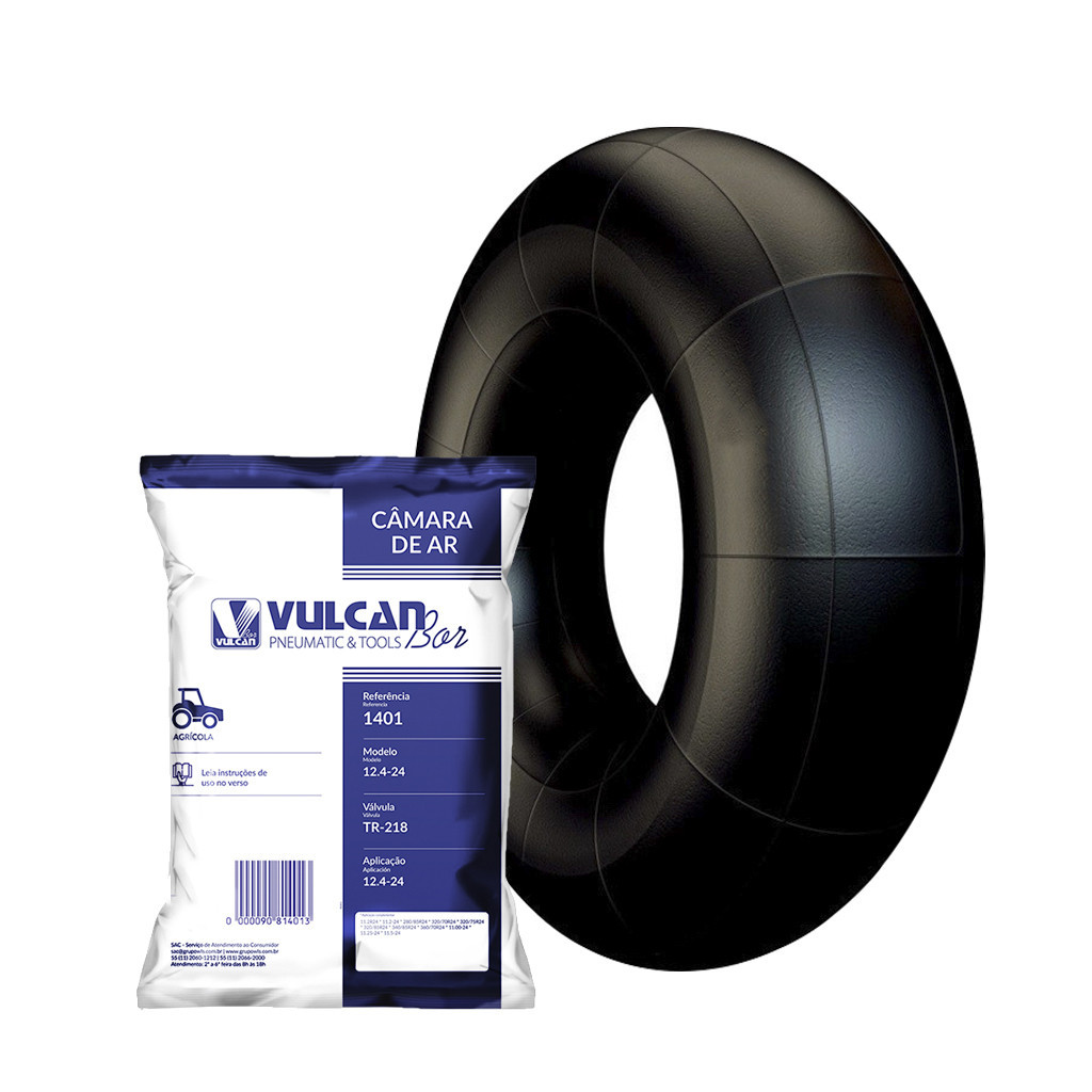 Câmara De Ar Trator Aro 24 12.4-24 Bico Tr218a Vulcanbor