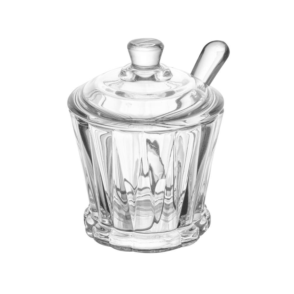 Açucareiro Lyor Radial de Cristal com Tampa e Colher 210ml - Home & Living