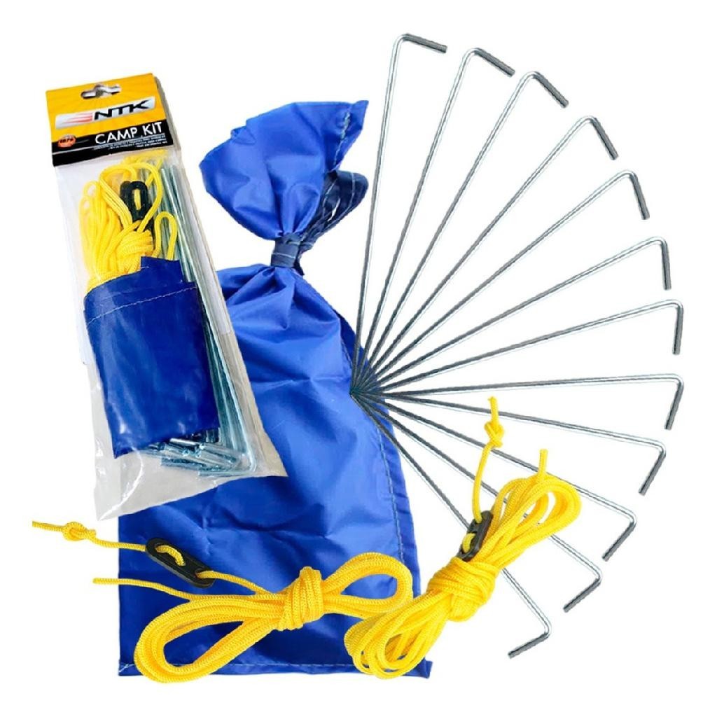 Kit Estacas Espeques Barracas Tendas Aço Ntk Nautika 12 Pcs em Oferta na Shopee