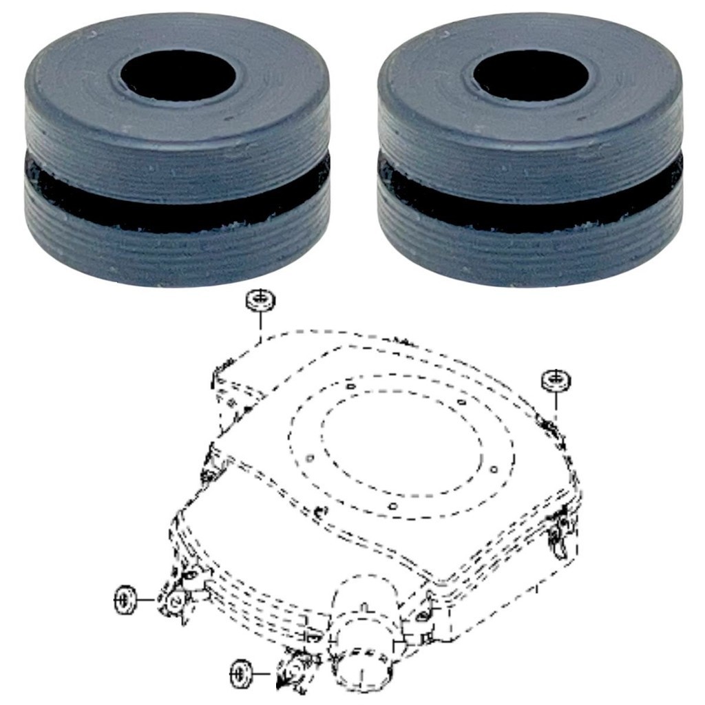 KIT 2 BUCHA BORRACHA COXIM CALÇO DA CARCAÇA CAIXA DO FILTRO FILTRO AR CLIO SANDERO LOGAN SYMBOL KANGOO EXPRESS APÓS 1997