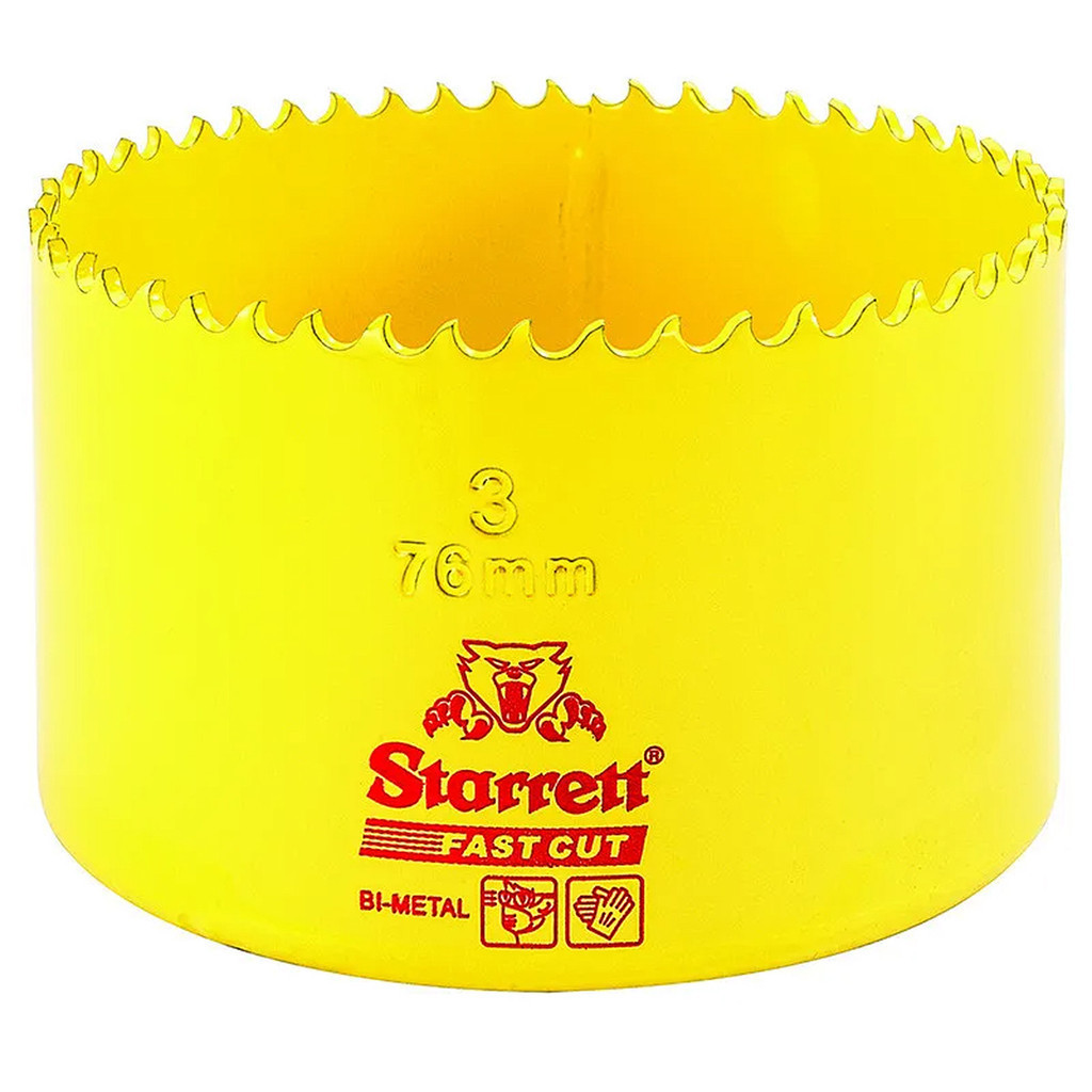 Serra Copo Fast Cut 76mm Starrett 3" Bi-Metal FCH0300-G em Oferta na Shopee