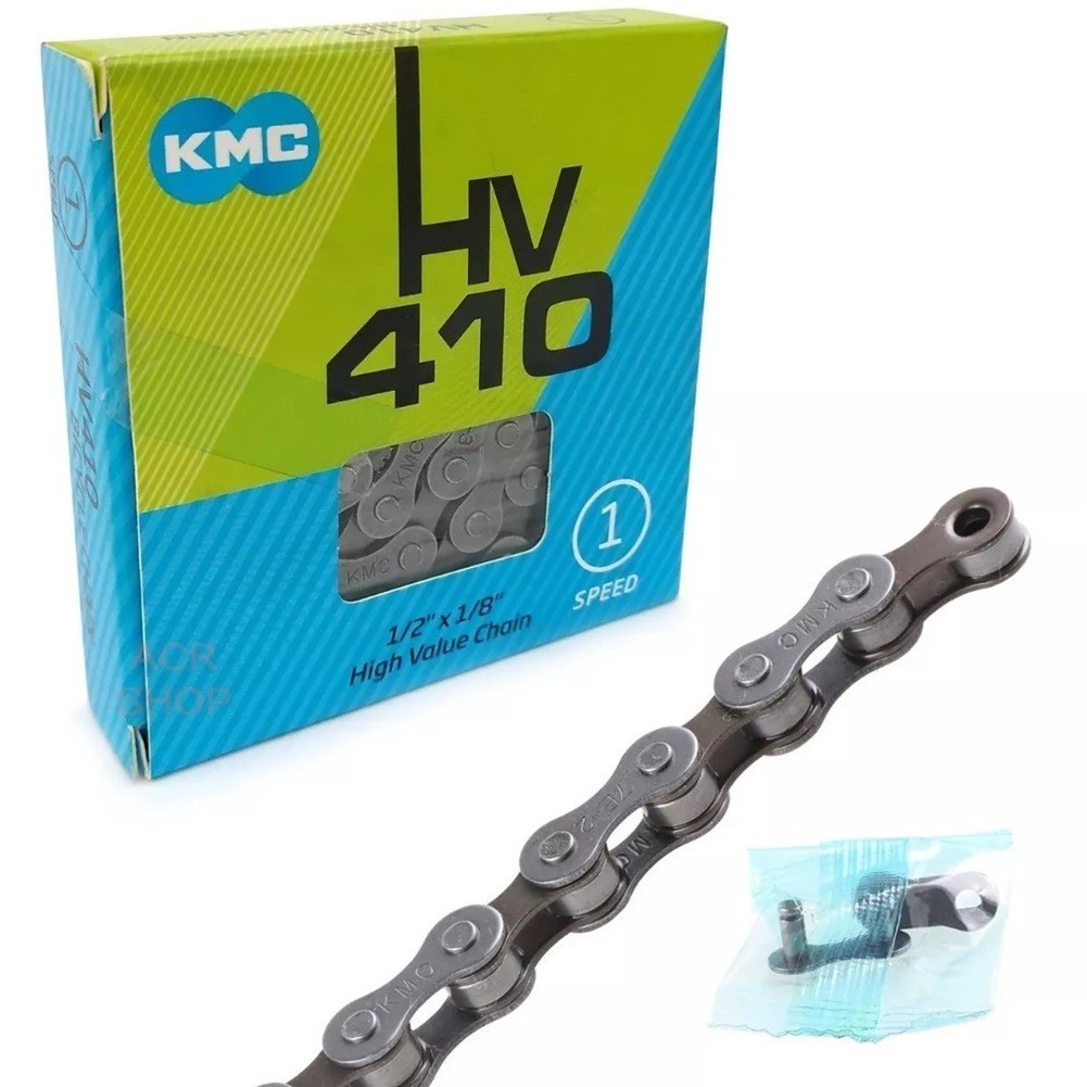 Corrente Bicicleta Grossa Kmc Hv-410 Bike Sem Marchas E Fixa