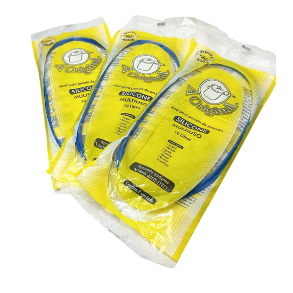 Kit 3 Borracha panela de pressão Silicone universal 4,5lts em Oferta na Shopee