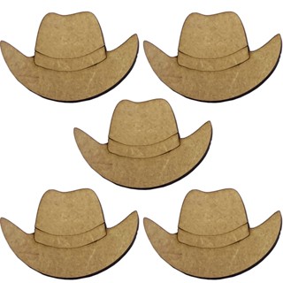 50 Apliques Chapeu Country 5x3,5cm Mdf Cru Artesanato Festa em Oferta na Shopee