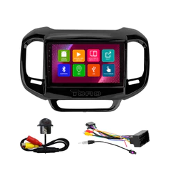 Kit Multimídia 9 Pol Toro 2016 2017 2018 2019 2020 2021 Android 2Gb Ram 32Gb Flash Quad-Core 2 Din Black Piano Wifi Gps