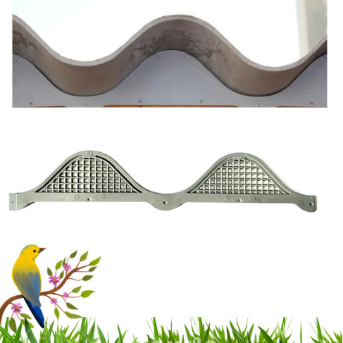 12 Passarinheira Grade tela Telha Eternit Brasilit Cinza