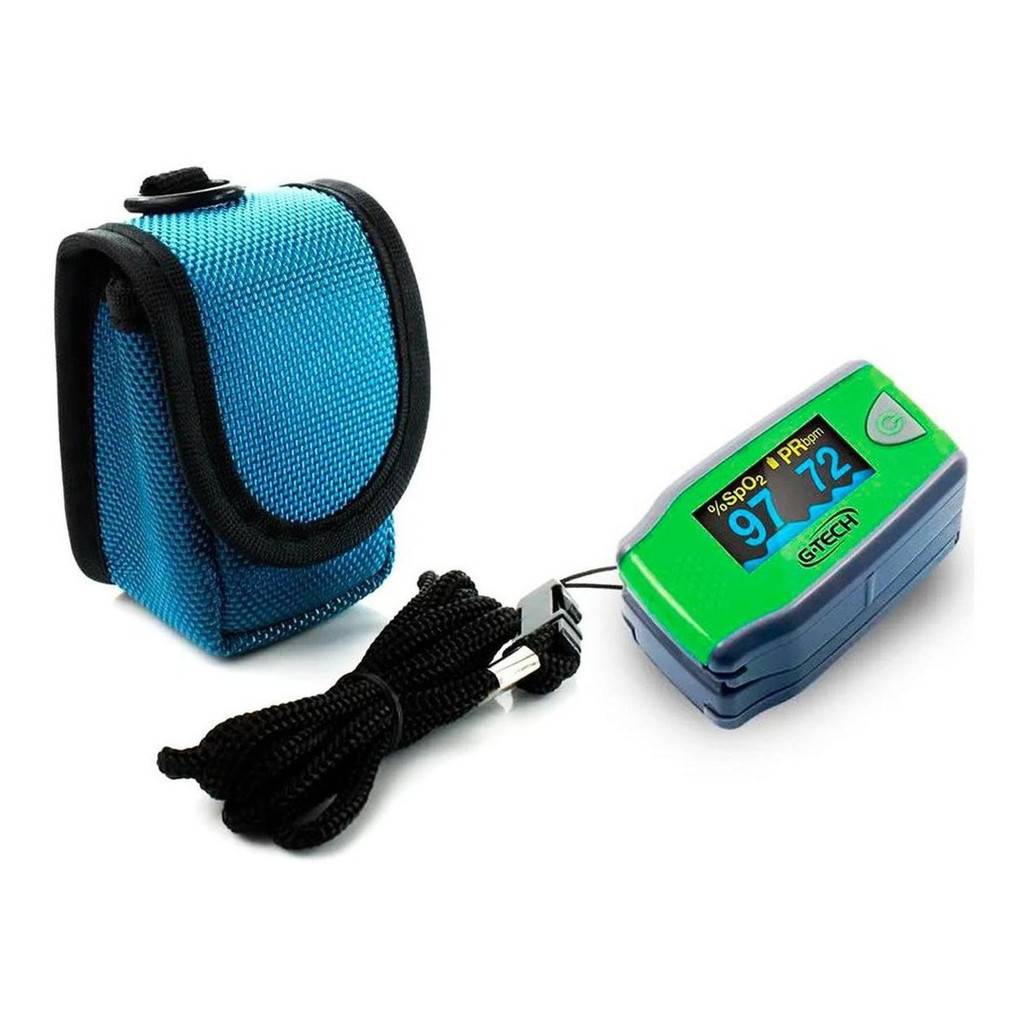 Oxímetro Pediátrico Oled Saturação Gtech (SpO2) + Case + Cordão