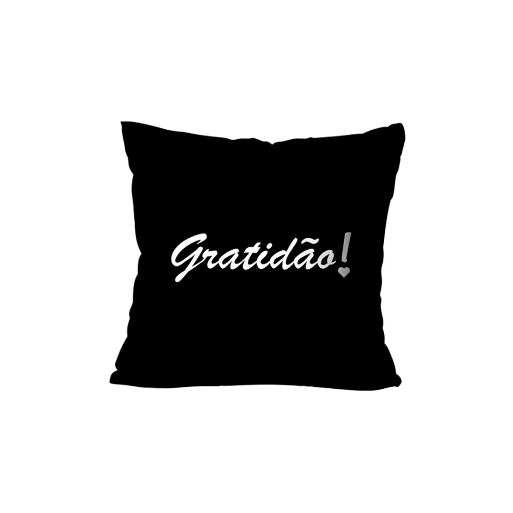 Kit 4 Capas Almofadas Decorativas Fe Preto e Branco 45x45cm — imagem 2 de 2