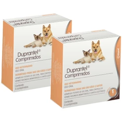 Kit 2 Duprantel Duprat Vermífugo para Cães e Gatos - 4 Comprimidos