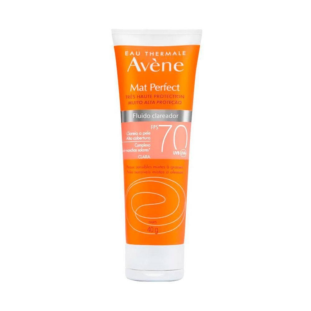 Avène Mat Perfect Fluido Clareador Cor Clara Fps70 Com 40G