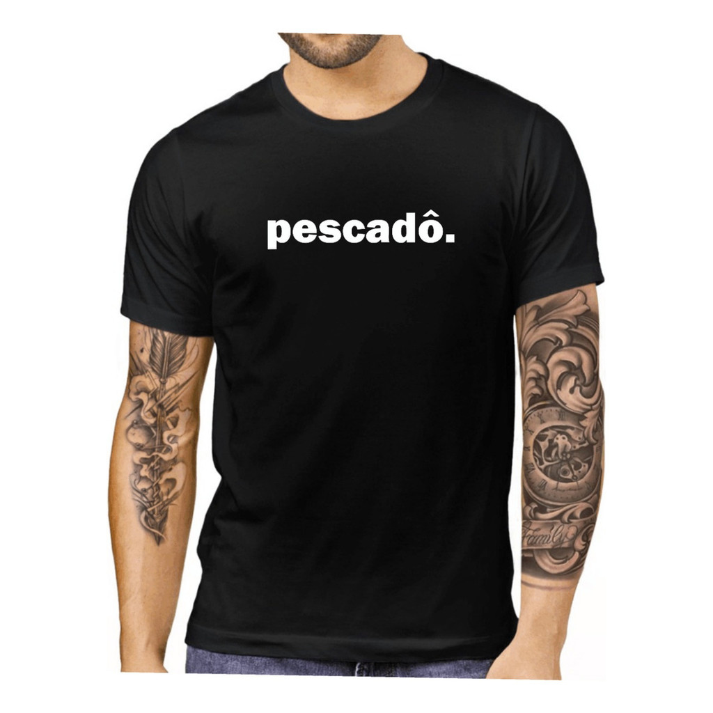 Camiseta Masculina Dia Dos Pais Heroi Pescadô Pesca Frase