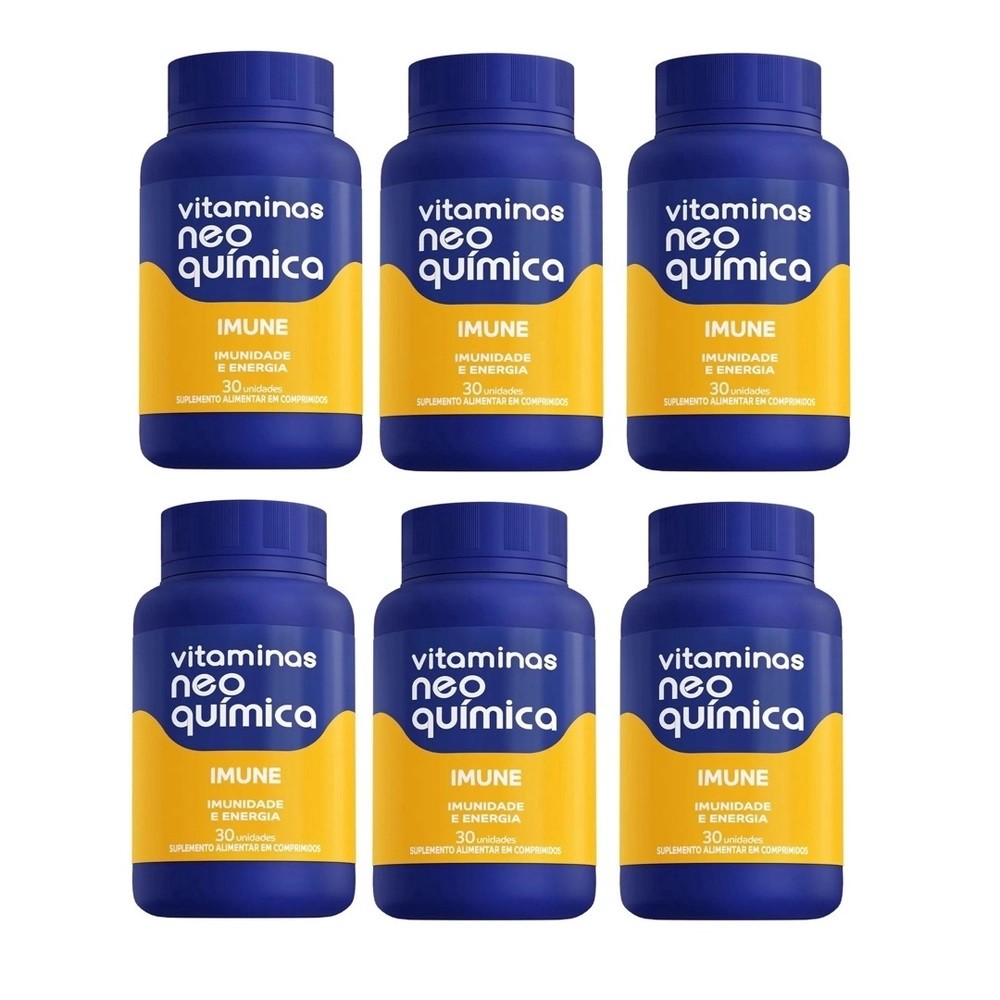 Kit 6 Vitaminas Imunidade e Energia 30 Cpr – Neo Química