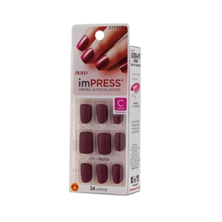 Unhas Posticas Autocolantes Decoradas Impress Cor Sexy Lady Media 24 Unidades em Oferta na Shopee