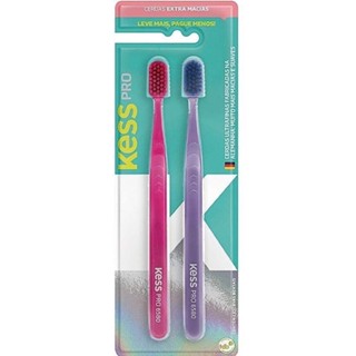 ESCOVA DENTAL KESS PRO EXTRA MACIAS COM 2 UNIDADES em Oferta na Shopee