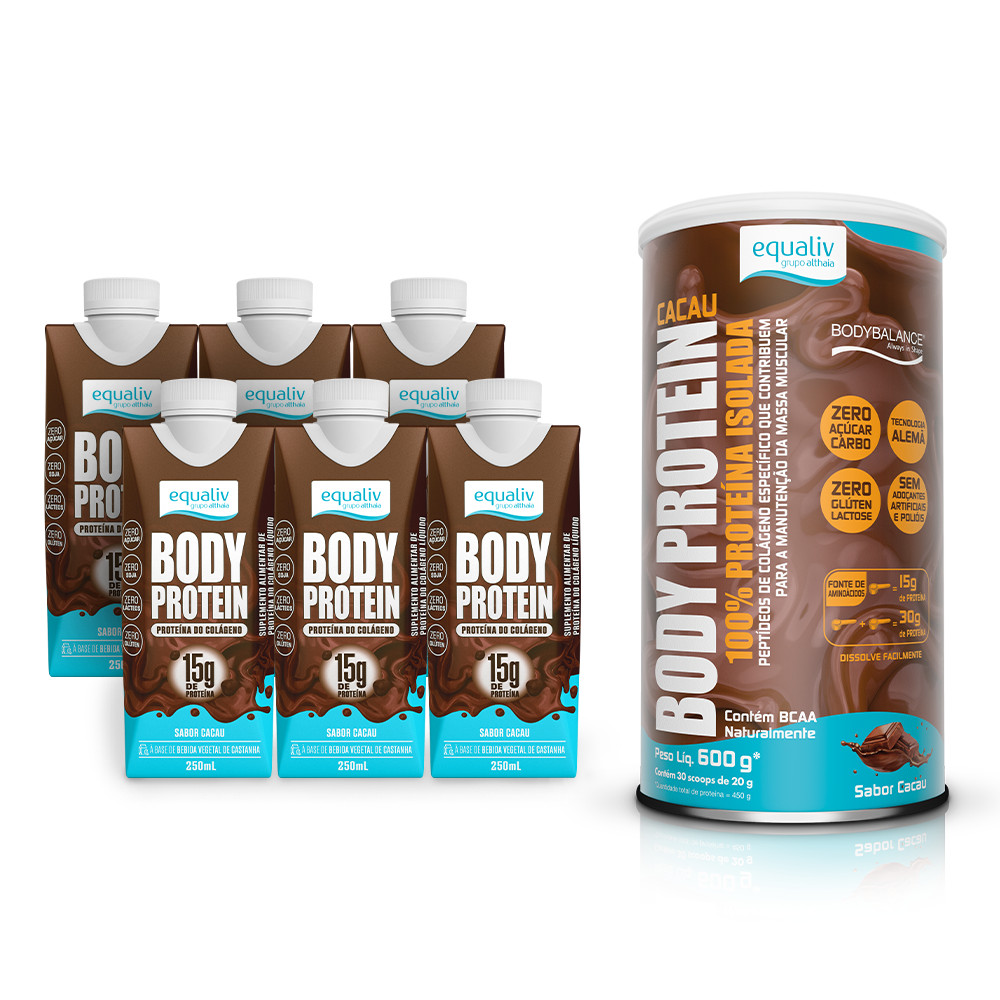 Kit Body Protein  - Cacau em Oferta na Shopee