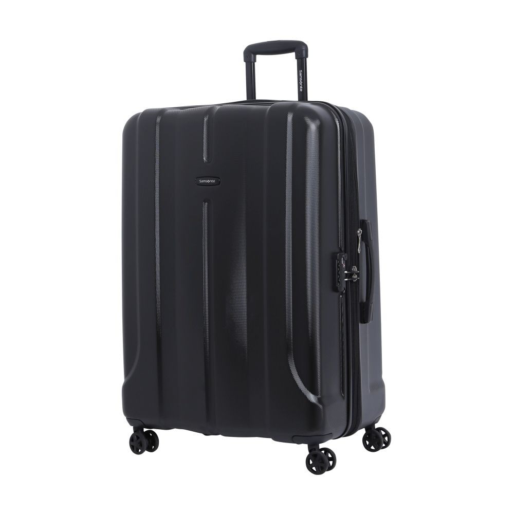 Mala Grande de Viagem Expansível em Abs Samsonite Fiero Cadeado Tsa e Rodas Duplas 360 Preta