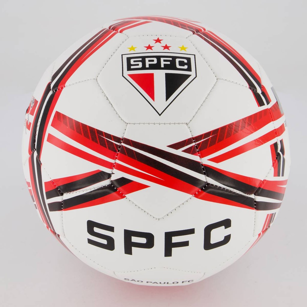 Bola São Paulo Estádios 24 Campo Branca e Vermelha em Oferta na Shopee