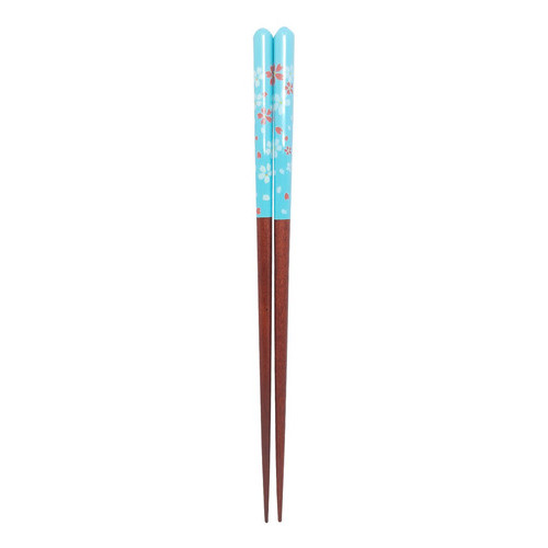 Hashi Pauzinho Flor De Cerejeira Azul Higiênico 23 Cm