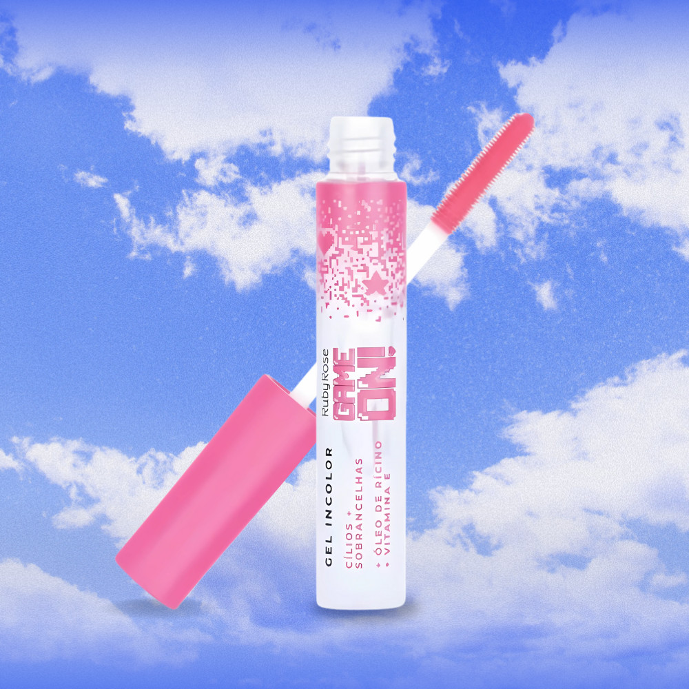 Gel De Sobrancelhas E Cílios Incolor Game On Ruby Rose Óleo De Rícino Crescimento Fios Fortalecidos Secagem Rápida