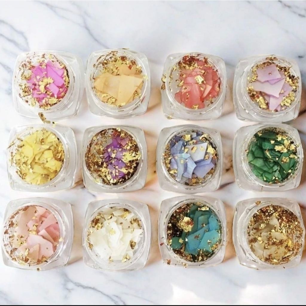 Kit 12 Madre Peróla Com Fio De Ouro Decoração Unhas Acrigel em Oferta na Shopee