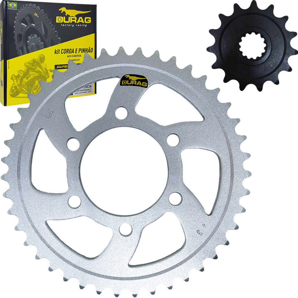 Kit Coroa Pinhão Versys 1000 12 a 16 (525 x 116) / Z 1000 14 A 16 Aço 1045 Durag (525 x 112) (15/43)