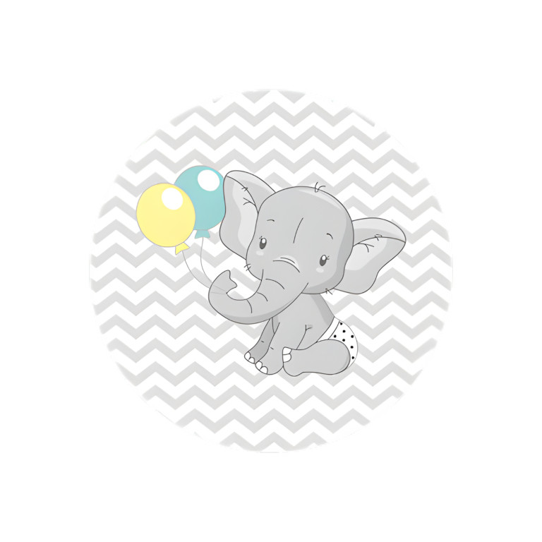 NOVO Painel Festa Infantil Redondo Elefantinho baby, de fraldinha, Balão Azul e amarelo + Arco, Suporte incluso. Fazemos personalizado com qualquer tema. Confeccionado em Lona fosca, impressão de alta resolução. cenário , p/ Decoração