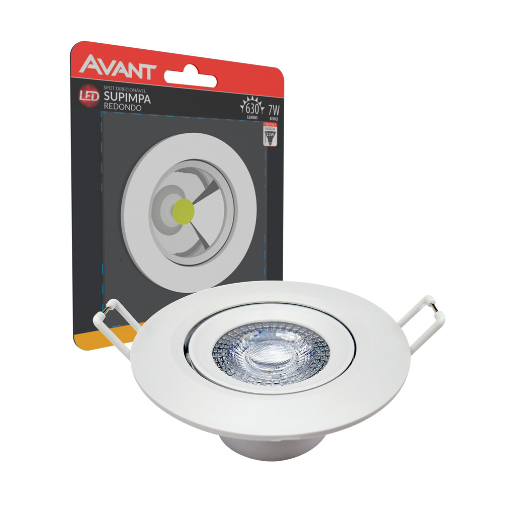 Spot Led Authentic Emb. Redondo 7w 3000k 11.8cm BF Avant - Home & Living