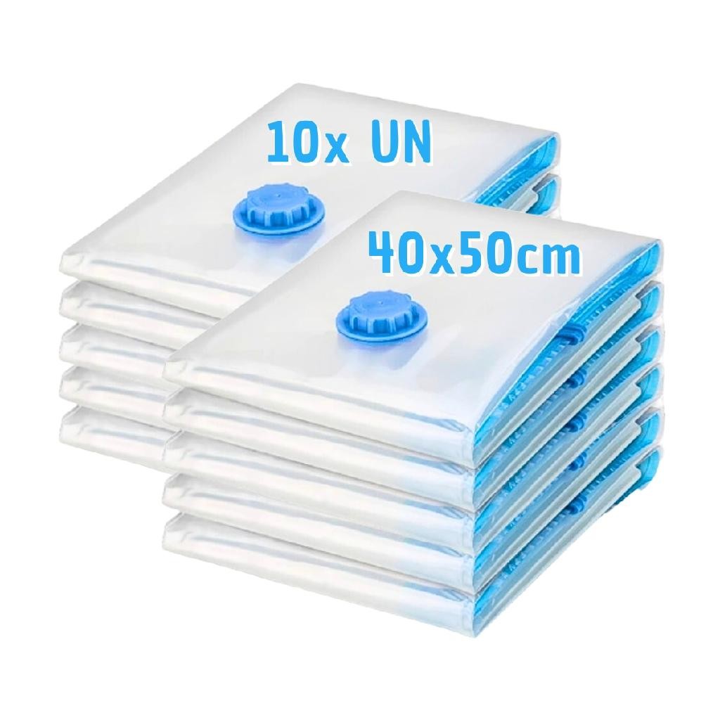 Kit 10 Sacos À Vácuo Organizador Roupas Vacuum Bag 40x50cm em Oferta na Shopee