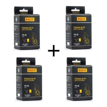 4 Câmara De Ar Pirelli Mtb 29 X 1.75/2.35 Presta (bico Fino)