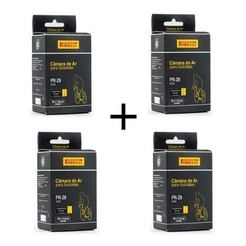 KIT 4 CÂMARAS DE AR PIRELLI MTB ARO 29 1.75/2.35 PRESTA BICO FINO